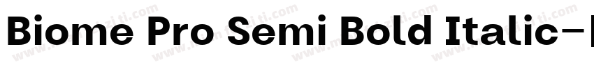 Biome Pro Semi Bold Italic字体转换